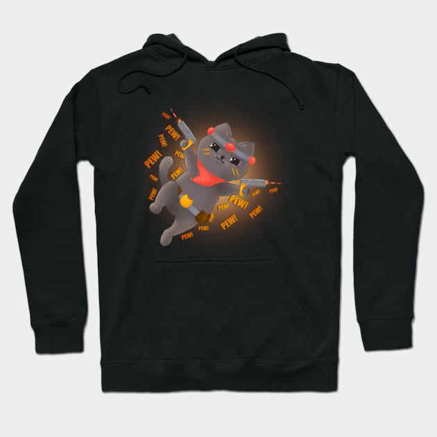 Laser Tag Champion Cat edition Hoodie by LenasScribbles